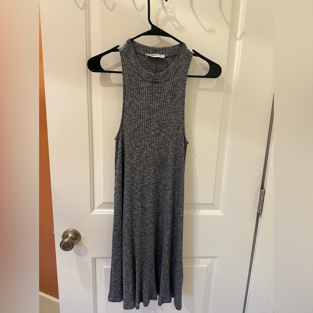 Hollister Charcoal Gray Ribbed Dress